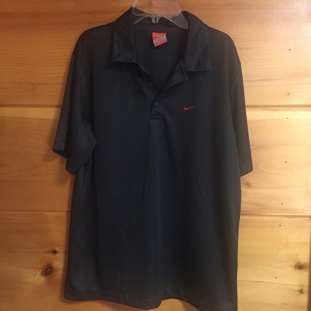 [Nike] polo short sleeve shirt medium gray